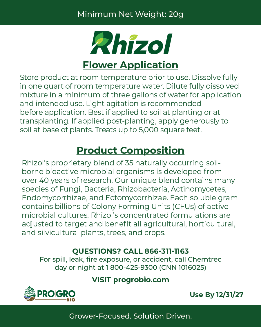 Rhizol Flower - Dissolvable Microbial Soil Inoculent