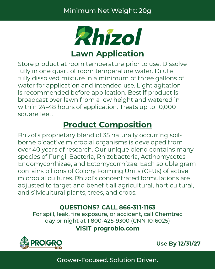 Rhizol Lawn - Dissolvable Microbial Soil Inoculant