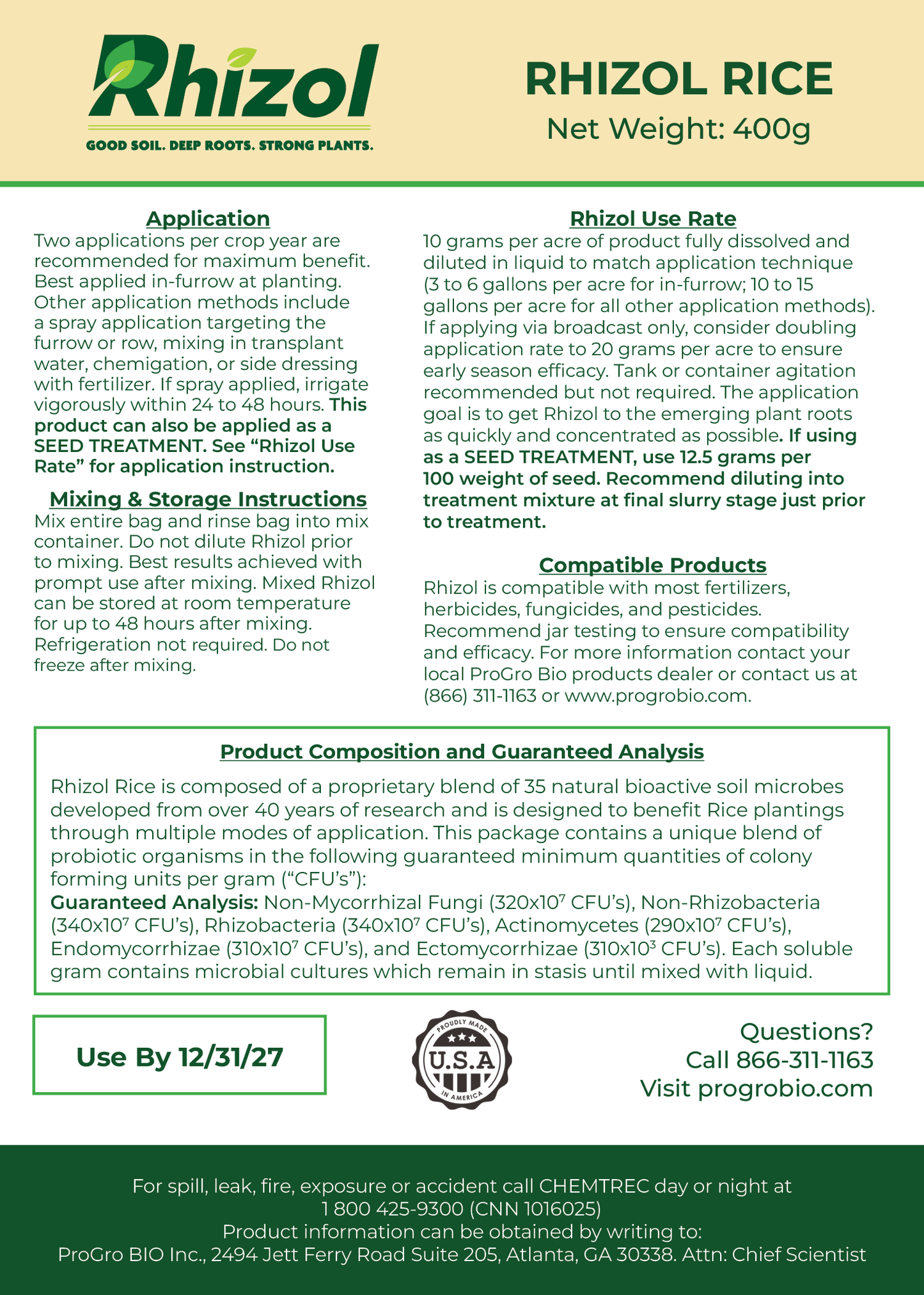 Rhizol Rice - Dissolvable Microbial Soil Inoculant