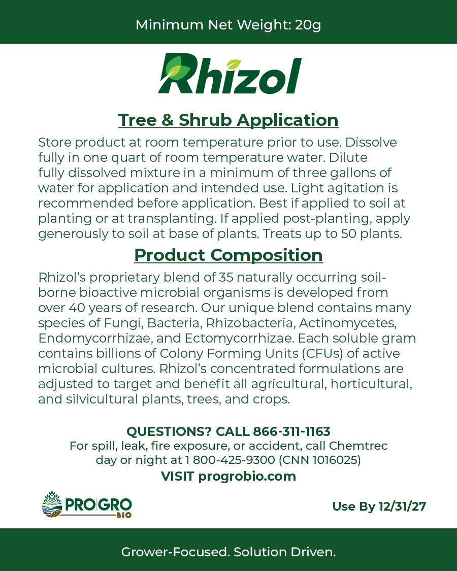 Rhizol Tree & Shrub - Dissolvable Microbial Soil Inoculant