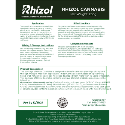 Rhizol Cannabis - Dissolvable Microbial Soil Inoculant