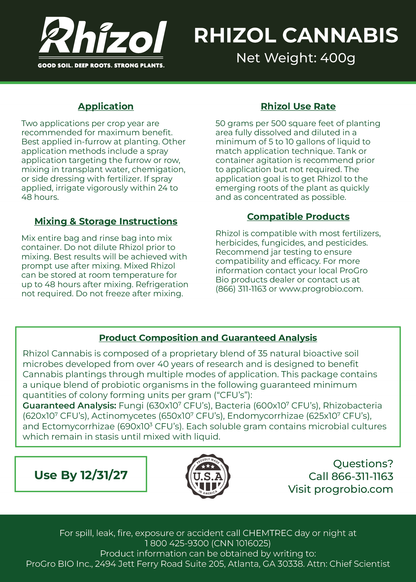 Rhizol Cannabis - Dissolvable Microbial Soil Inoculant