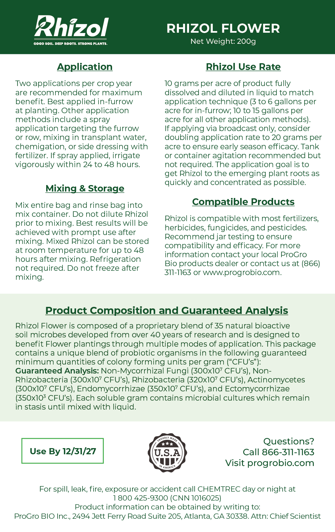 Rhizol Flower - Dissolvable Microbial Soil Inoculent