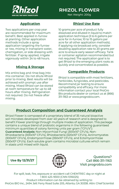 Rhizol Flower - Dissolvable Microbial Soil Inoculent