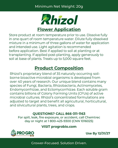 Rhizol Flower - Dissolvable Microbial Soil Inoculent