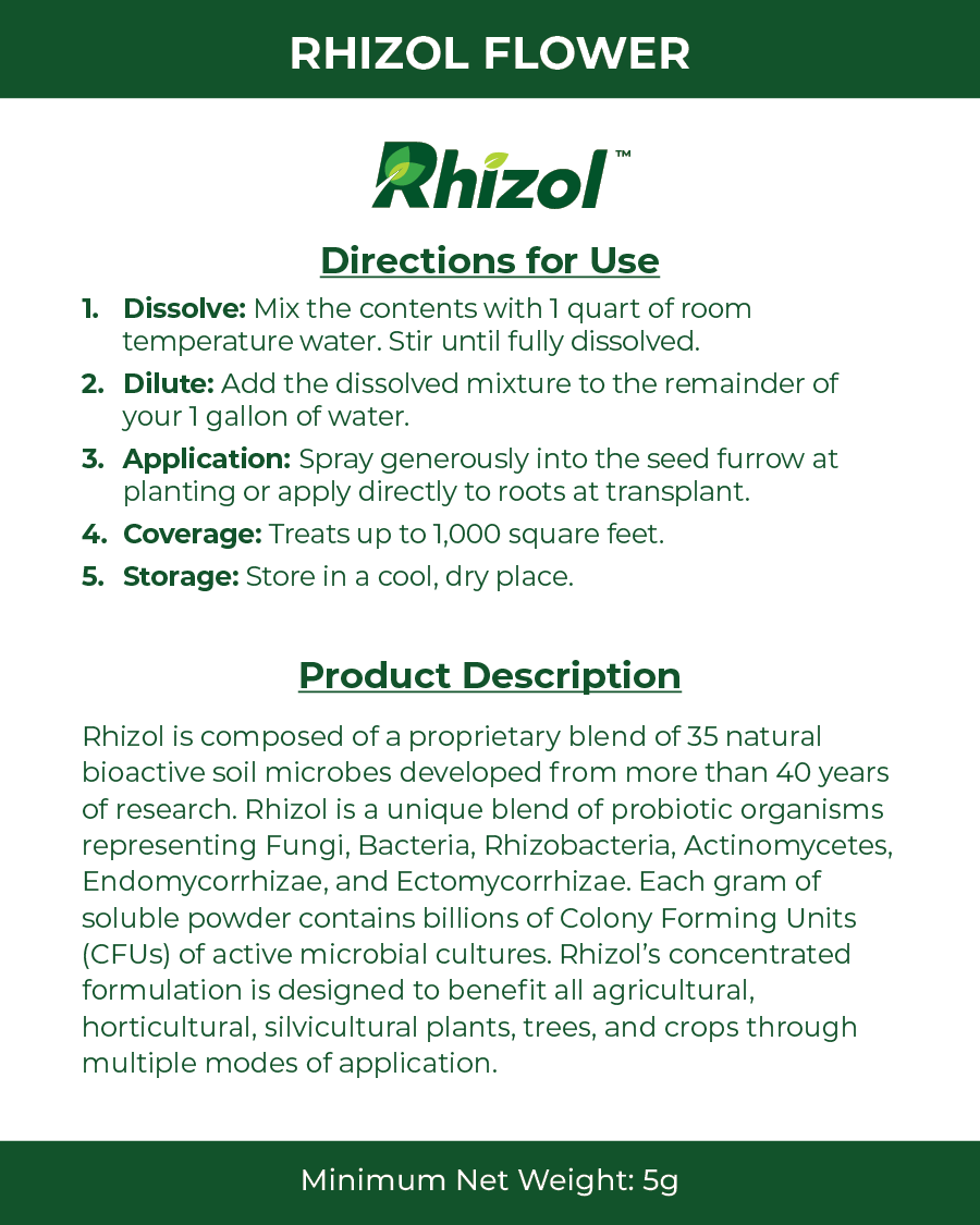 Rhizol Flower - Dissolvable Microbial Soil Inoculent