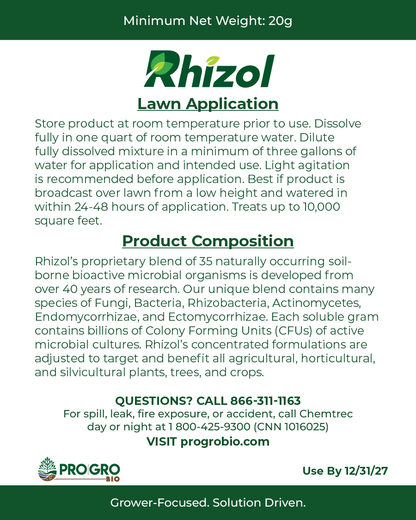 Rhizol Lawn - Dissolvable Microbial Soil Inoculant