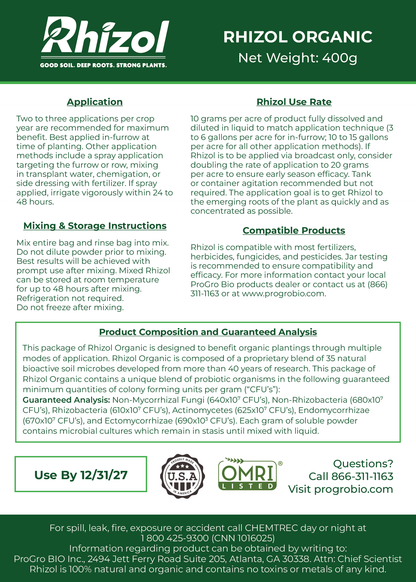 Rhizol Organic - Dissolvable Microbial Soil Inoculant