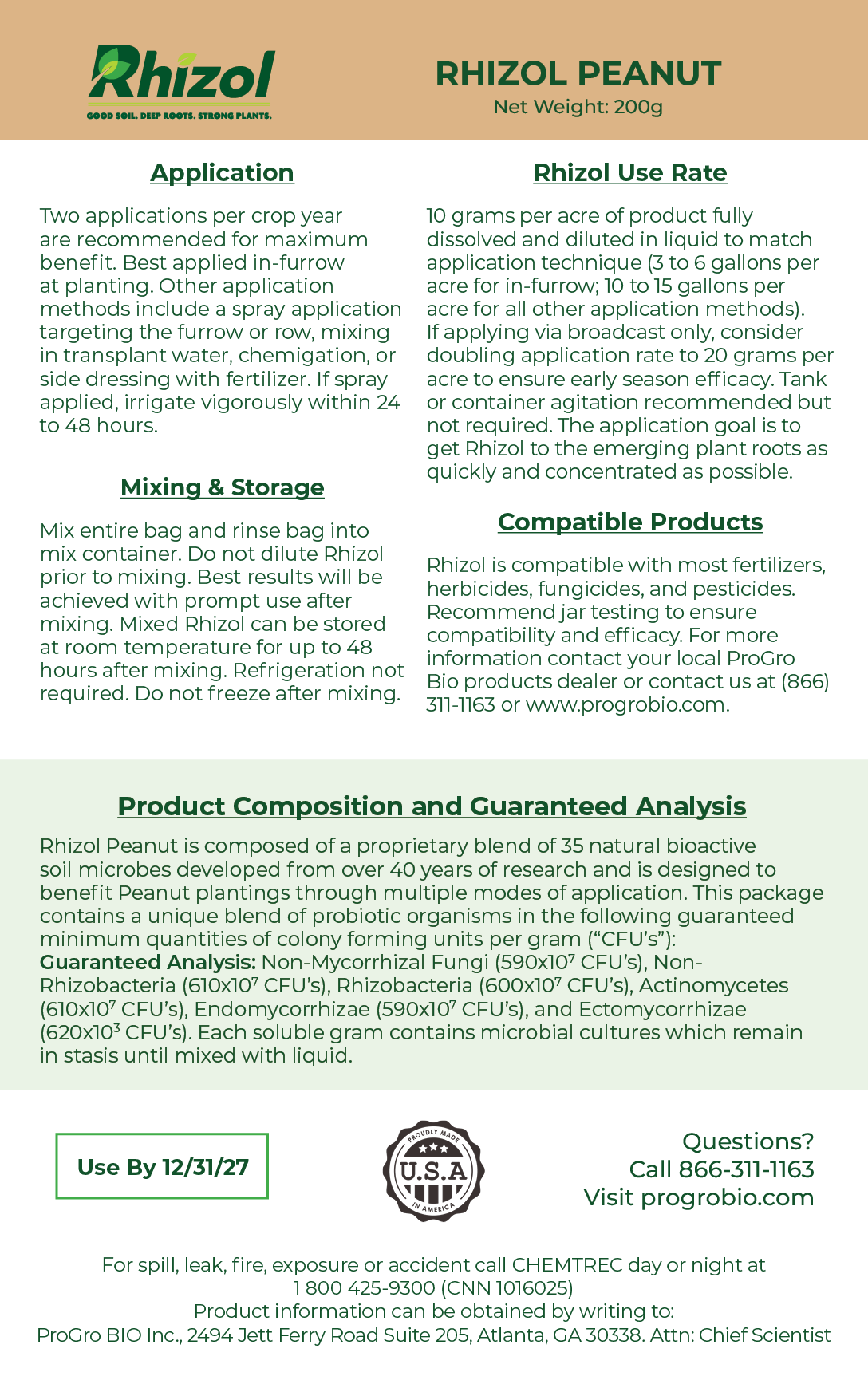 Rhizol Peanut - Dissolvable Microbial Soil Inoculant