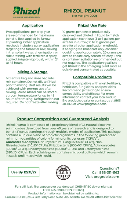 Rhizol Peanut - Dissolvable Microbial Soil Inoculant