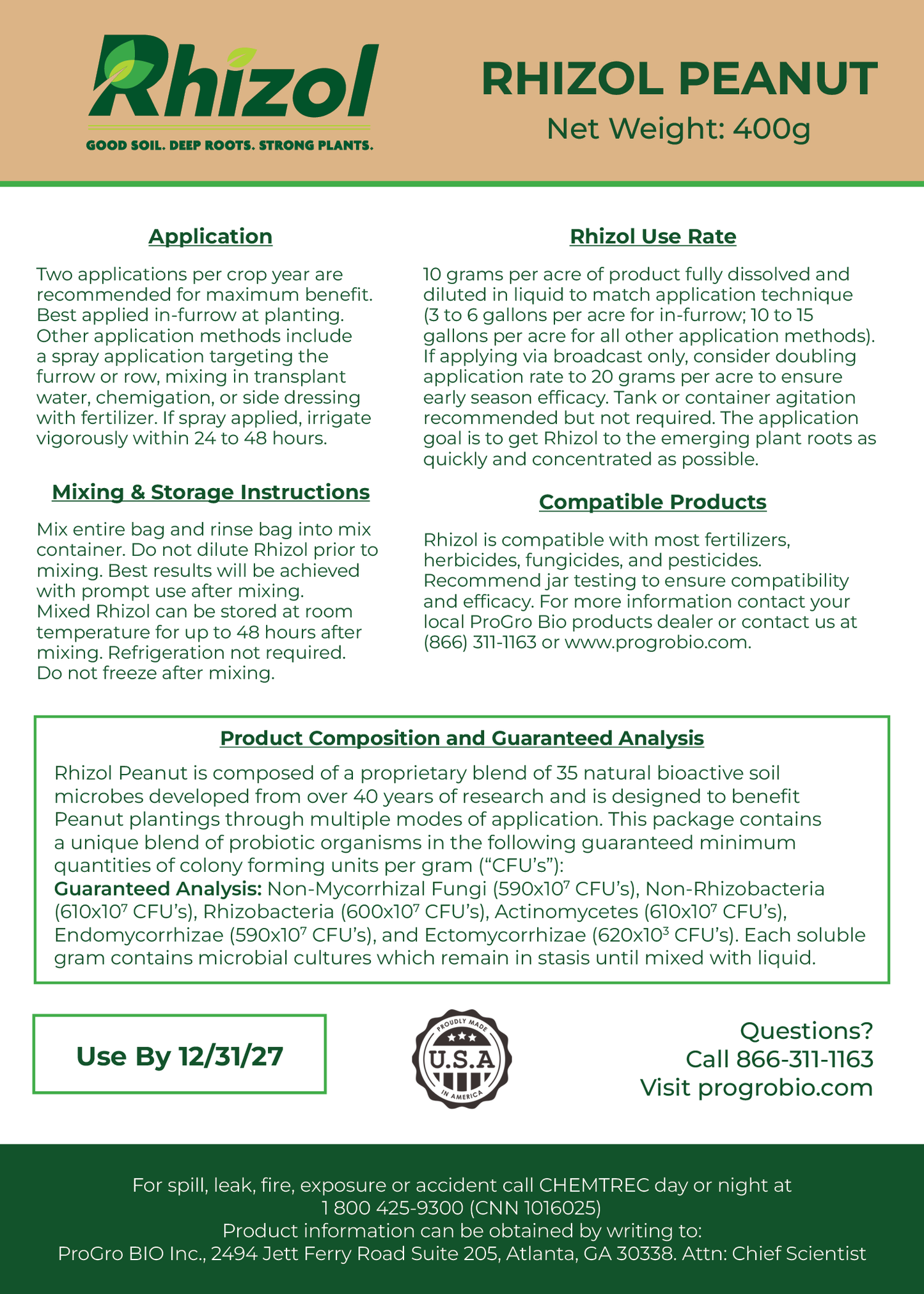 Rhizol Peanut - Dissolvable Microbial Soil Inoculant
