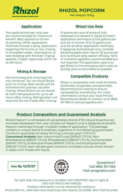 Rhizol Popcorn - Dissolvable Microbial Soil Inoculant