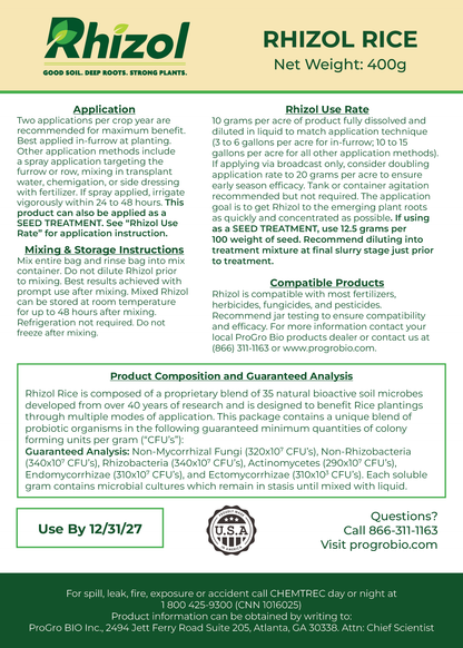Rhizol Rice - Dissolvable Microbial Soil Inoculant