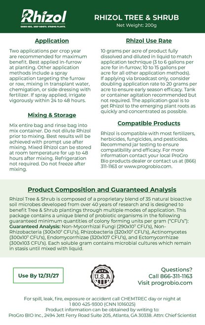 Rhizol Tree & Shrub - Dissolvable Microbial Soil Inoculant