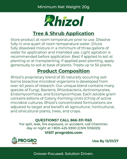 Rhizol Tree & Shrub - Dissolvable Microbial Soil Inoculant