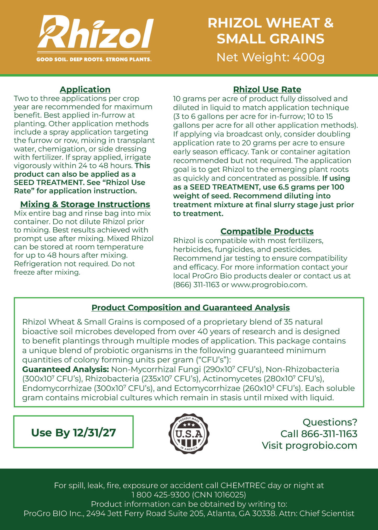 Rhizol Wheat - Dissolvable Microbial Soil Inoculant