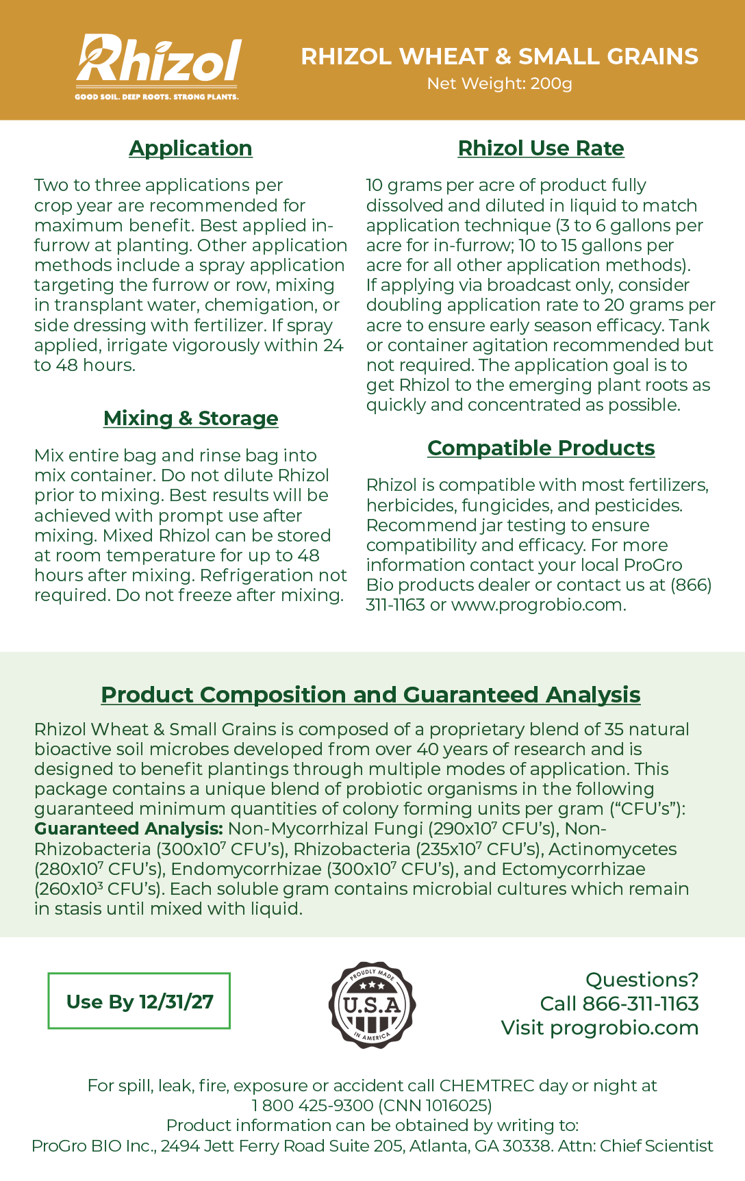 Rhizol Wheat - Dissolvable Microbial Soil Inoculant